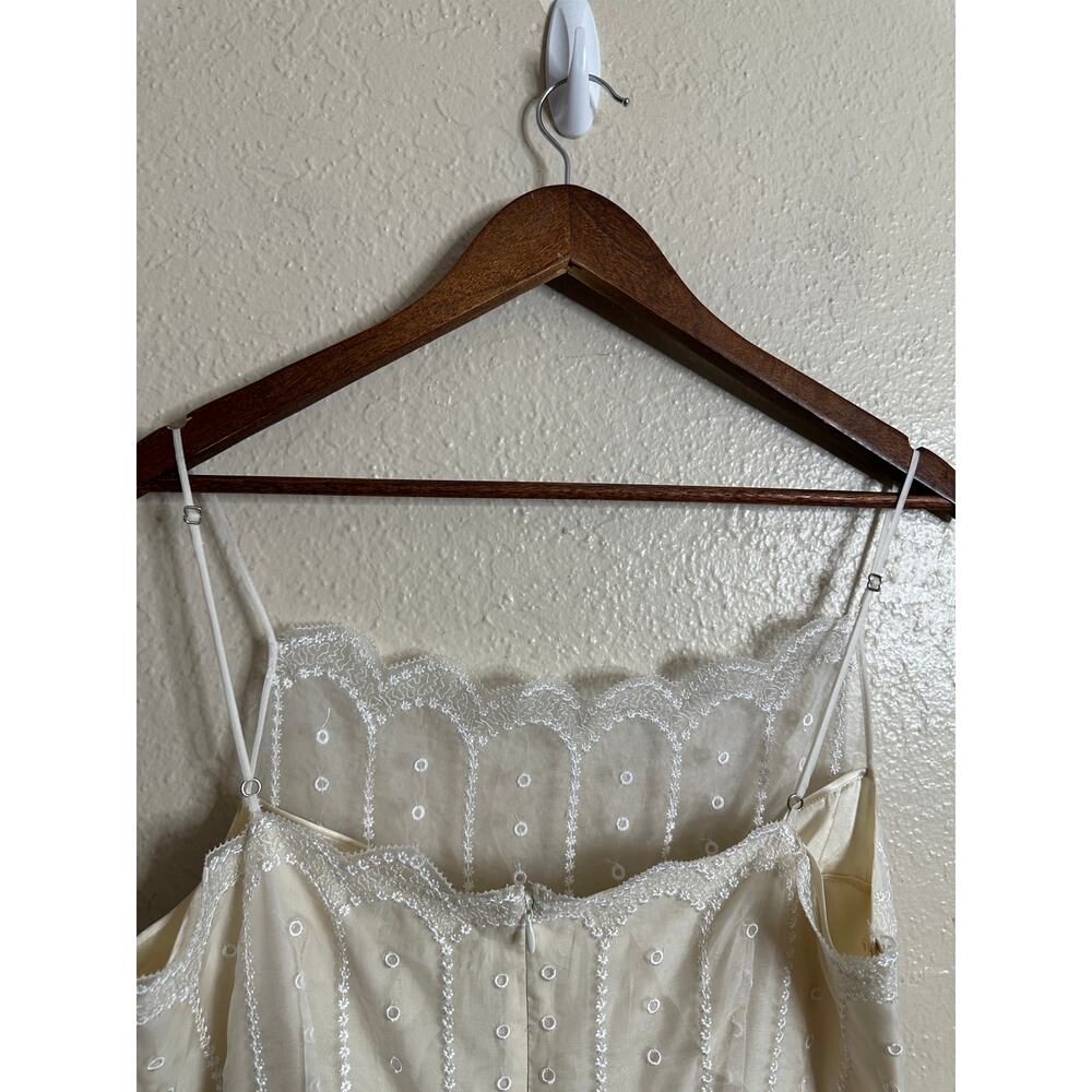 Saja Whimsical Wedding Dress 100% Silk Lace Womans 8 - Picture 8 of 15